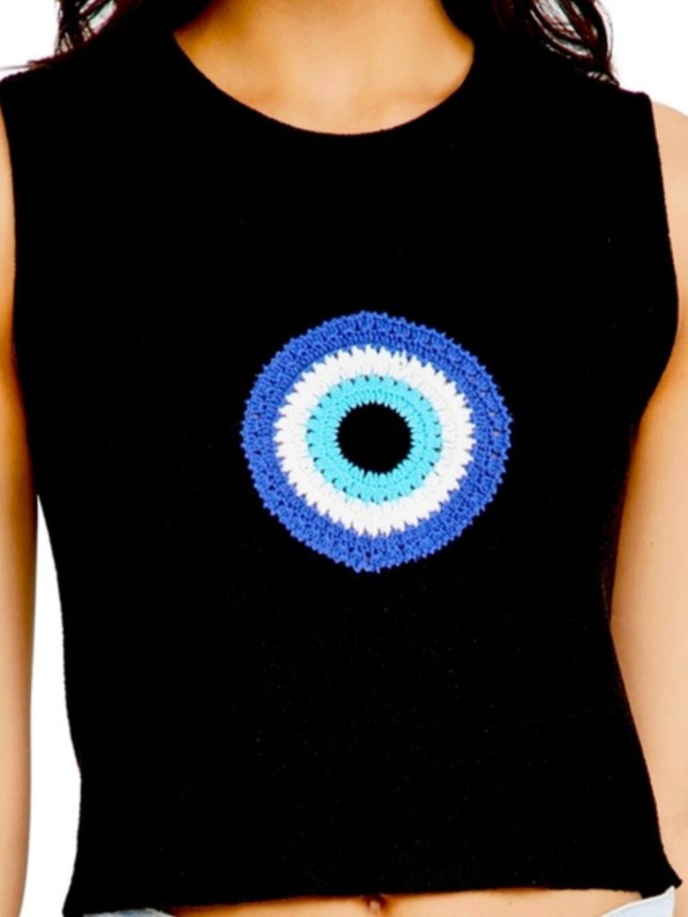 Staud Roman Knit Evil Eye Tank Size S